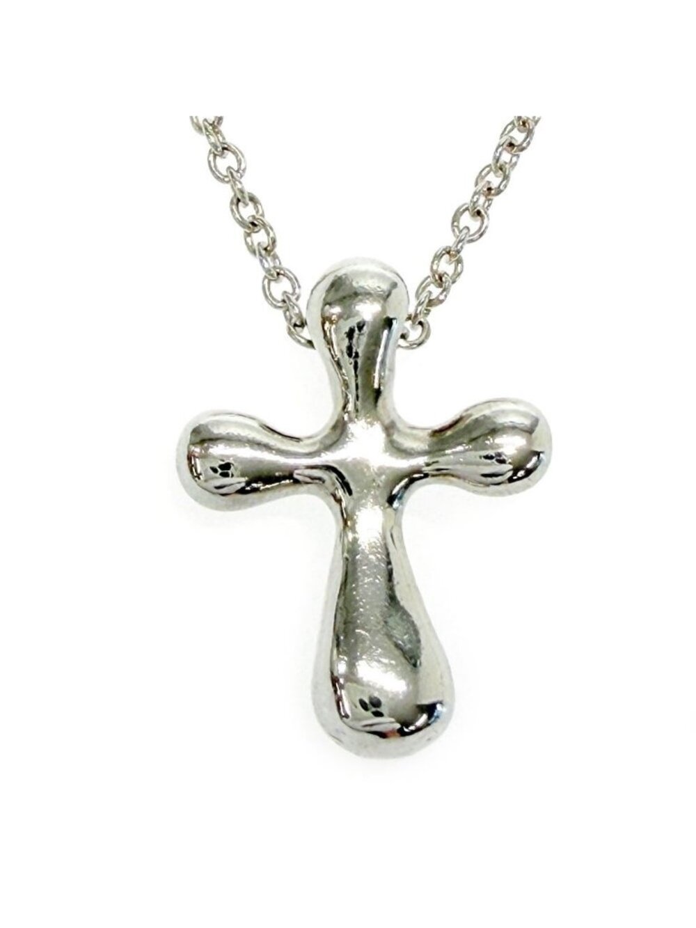Tiffany & Co Silver Elsa Peretti Small Cross Necklace